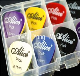 50pcs Alice Smooth Nylon Acoustic Electric Guitar Picks Plectrums1 Plastic Picks Holder Case Box 3922654