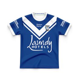 2023 2024 Kids Rugby Jersey Bulldogs Jersey Boys Girls Home Away Outdoor Jersey Kids T Shirts