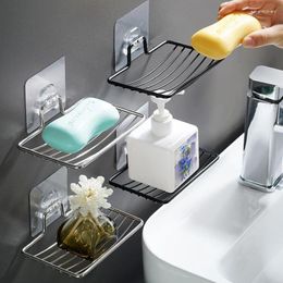 Kitchen Storage Bathroom Soap Rack Basket Sponge Shelf Wall Dish Holder Aluminium Self-adhesive Box