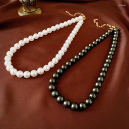 Pendant Necklaces Stringed Pearls Geometric Choker Necklace European And American Vintage Sweater Clavicle Chain Women