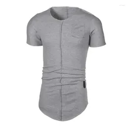 Men's Suits B8799 Men Fashion Patchwork T Shirt Short Sleeve Solid T-shirt Casual Summer Top Tee Shirts Mens Fitness Slim Camiseta