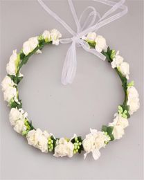 Adjustable Handmade Fabric Wreath Head Wear For Wedding Decorations Flower Crown Bride Hair Accessories Flower Wreaths6868497