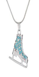 EUEAVAN 5pcs Multi Colour Rhinestone Skates Shoe Pedant Necklace Sport Jewellery For Women Whole2699442