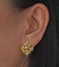 2023 Luxury quality Charm stud earring with knot shape in 18k gold plated have stamp PS33591159465