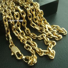 18K 18CT Gold Filled Men's 3 5mm width 59cm Length Chain Necklace N286264T