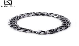 Retro 316 Stainless Steel Brushed Link Chain Bracelets For Men Biker Matte Hand Chain Wrist Wrap Bracelets Cheap Jewelry6195342