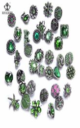 Royalbeier 36pcslot Mixed Rhinestone Styles Metal Charms 12mm Snap Button Jewellery For DIY Snaps Bracelet Eearrings Jewelry3060013