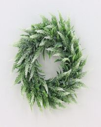 Simulation Plastic Flower Garland Home Door Decoration Hanging Ornaments Fake Flowers Wreath Wedding Backdrop Mall Window Layout1513570