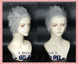 Game Devil May Cry 5 vergil Short Silver Grey Cosplay Wig015786340