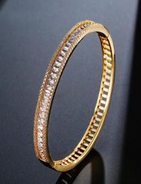 Simple Fashion Drop Original Desgin Jewellery 18K WhiteRose Gold Filled Princess Cut White Topaz CZ Diamond Bracelet For W6067266