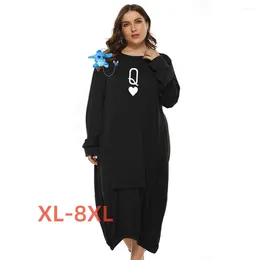 Plus Size Dresses 4xl 5xl 6xl 7xl 8xl Formal For Women Q Love Print Maxi Vestidos Para Mujer Bohemian Sexy Club