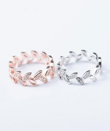 Solid 925 Sterling Silver Ring Leaves Shape OL Accessories Jewellery Rings For Women Fine Jewellery Christmas Gifts YMR1434542119