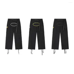 Men's Pants Streetwear Men Cargo 2023 Fashion Letter Print Pocket Sweatpants Pantalones Hip Hop Overalls Bagy Joggers Trousers