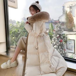 Women's Down Parkas High Quality Korean Winter Down Jacket Long Coats Women Puffer White Duck Down with Real Fox Fur / Faux Fur Collar Outwear Warm 231212