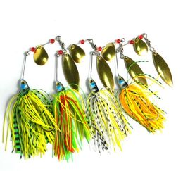 HENGJIA 4pcslot 174g 061oz Spinner Bait Fishing Lure Spoons Fresh Water Shallow Bass Walleye Minnow Spinnerbait Lures9084582