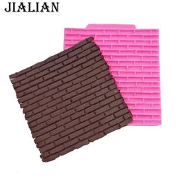 Baking Moulds JIALIAN Silicone Moulds Wall Stone Cake Decorating tools Drill blocks Cookies B Mould ecofriendly clayrubber T0946 231213