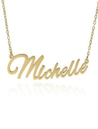 Pendant Necklaces Sterling Silver Gold Plated Name Personalised Custom Jewellery Initial Chain Nameplate Birthday Gifts4905357