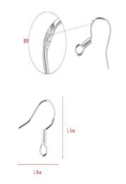 Sterling 925 Silver Earring Findings Fishwire Hooks Ear Wire Hook French HOOKS Jewellery DIY 15mm fish Hook Mark 9258999949