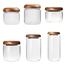 Storage Bottles Glass Jar With Airtight Lid Organiser Countertop Multipurpose Spice Honey For Pasta Sugar Spices Flour