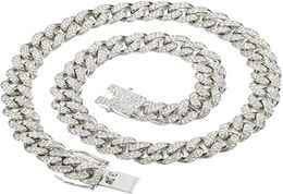 Herren vereiste Kette Hip Hop Schmuck Halskette Armbänder Gold Silber Miami Cuban Link Chains Halsketten11797953533870