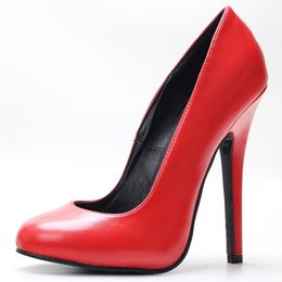 Dress Shoes 55 Inch Stiletto High Heel Unisex Sleek Night Club Round Toe Pump Plus Size Party Size36 In Stock 231212