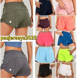 lululemens LU-0160 Brand Womens Yoga Outfits High Waist Shorts Exercise Short Pants Fitness Wear Girls Running Elastic Adult 6632ess