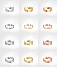 love screw ring mens rings classic luxury designer Jewellery women Titanium steel Alloy GoldPlated Gold Silver Rose Never fade Not 7726331