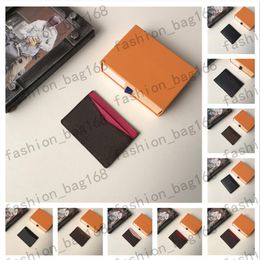 Whole fashion women canvas credit Card Holders borwn flowers Letters leather men mini wallet Designer pure Colour Black wi2820
