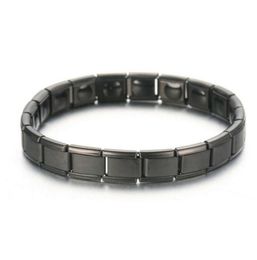 Mens Womens Germanium Stone Titanium Health Relief Expandable Magnetic Bracelet Link Chain6139718