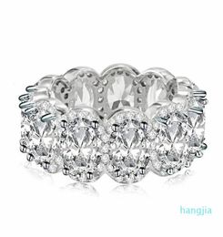 Stunning Limited Edition Eternity Band Promise Ring 925 sterling Silver 11Pcs Oval Diamond cz Engagement Rings For Women8811340