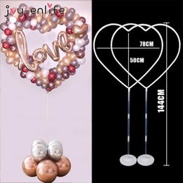 144cm Heart Shaped Balloon Stand Wedding Parties Decorations Love Balloons Wreath Arch Frame Valentines Day Bridal Ballons Deco Pa300Y