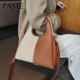 Evening Bags Luxury Panelled Shopper Tote Large Togo First Layer Cow Leather Women Shoulder Bag High-end Ladies Handbag Blue