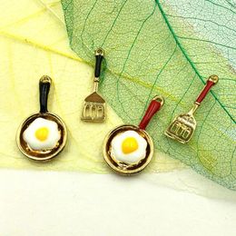 Pendant Necklaces Trendy 10 Pairs Fashion Alloy Pan&Slice Enamel DIY Bracelet Necklace Charms Oil Drop Metal Cute Pendants Ornament