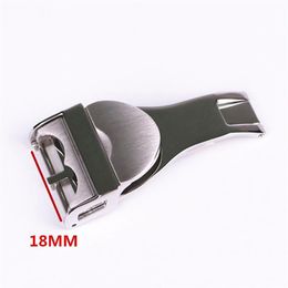 18mm Folding Buckle Watch Accessories For Strap Butterfly Button Solid Steel Clasp Band Bands2123