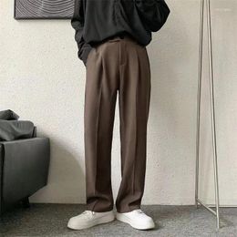 Men's Suits Japanese Suit Trousers For Korean Style Straight Wide-leg Pants Loose Versatile Drapey Floor-length Male Clothing