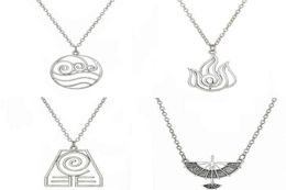 Avatar The Last Airbender Pendant Necklace Air Nomad Fire and Water Tribe Link Chain Necklace For Men Women High Quality Jewelry G6655369