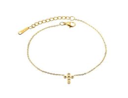 Religious Charm Bracelet & Bangles Gold Color Stainless Steel Bracelets for Women American Jewelry Bijoux Femme 20204521668