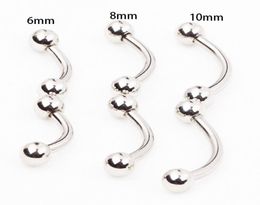 Eyebrpw Jewellery E11 100pcs stainless steel ball banana eyebrow ring body jewelry6527198