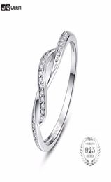 925 Sterling Silver Infinity Ring Eternity Ring Crystal Friend Gift Endless Love Symbol Fashion Finger Rings For Women6170544