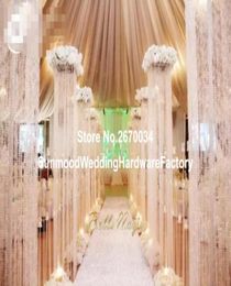 new crystal vase Centrepiece wedding Centrepiece pillar columns walk way stand wedding decoration2113424