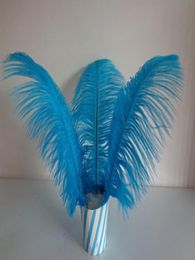 whole 100pcslot 1214inch3035cm Turquoise Ostrich Feather Plumetable Centrepiece ebent suplply party festive decor8974860
