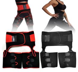 3in1 Multiple Functions Waist Trainer Belt Thigh Trimmers BuLifter Adjustable Shapewear For Women Workout Fitness1871919