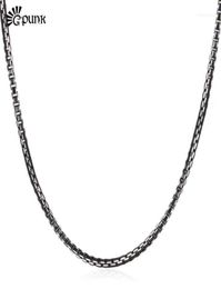 Black Box Chain 3mm Trendy Necklace For Men High Quality Mens Boys Jewellery Whole Aluminium Alloy 3 Size N204G17022458