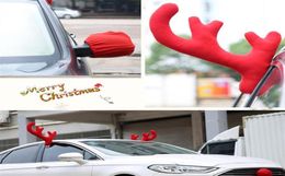 3pcs Set Christmas Reindeer Antlers Car Costume Car Truck Costume Decor Antlers Red Nose Xmas Set Christmas Decorations for Home269470829