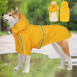 Dog Apparel Hooded Poncho Raincoats Reflective Windproof For Small Large Dogs Waterproof Jacket Outdoor Pet Clothes Wholesale