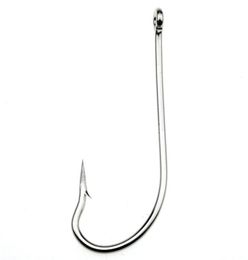 Rompin 100pcslot O039Shaughnessy 9255 Fishing Hooks Stainless Steel Long Shank Saltwater Barbed ocean Fish Jig Hooks size 675750332540603