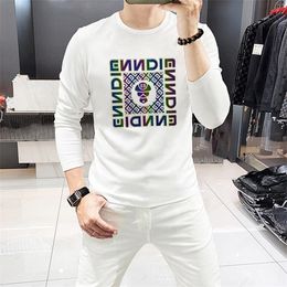 2023 Tees Mens Designers T Shirt Man Womens tshirts With Letters Hot Drill Long Sleeves Summer Shirts Men Loose Tees Asian size M-4XL