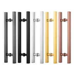 Door Locks JACHOR Glass Handles Pull Double Side Handle Set Stainless Steel Moving Doors Hardware Large Size for Home Fittings 231212