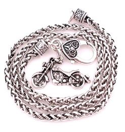 Rock Style Necklace Crystals Motorcycle Rook Charm Pendent Necklaces For Women Men Jewelry5725727