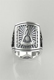 Men039s Masonic Ring 316L Stainless Steel masonry Ring Mens Punk Religious Jewellery Gifts Size 7 146816986